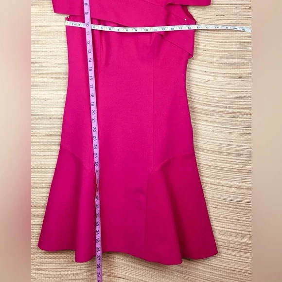 Emilio Pucci Cross Off Shoulders Straps Fit-n- Flare Cocktail Dress Fuchsia Sz 8 - Picture 11 of 12